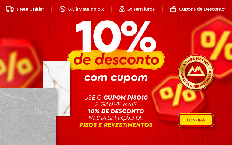 Pisos com 10% | Casa Mattos