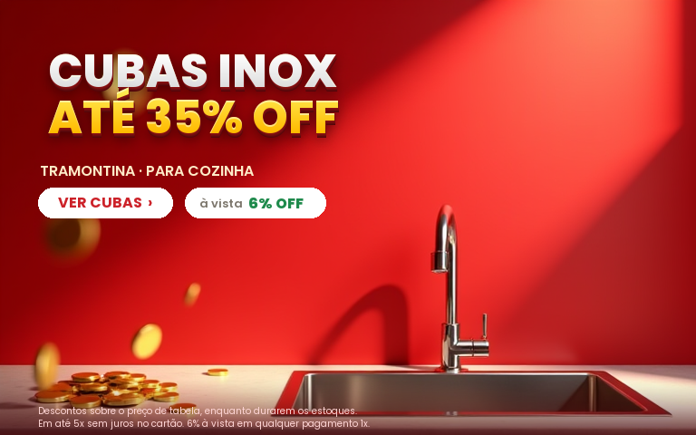 Cubas inox Tramontina para cozinha com até 35% de desconto na Casa Mattos