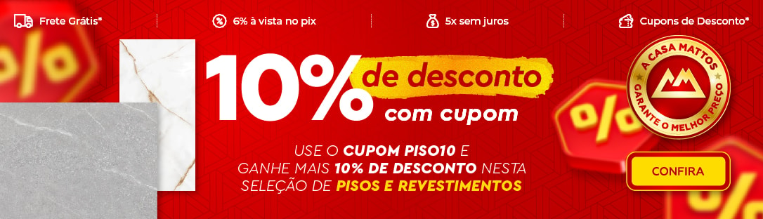 Pisos com 10% | Casa Mattos