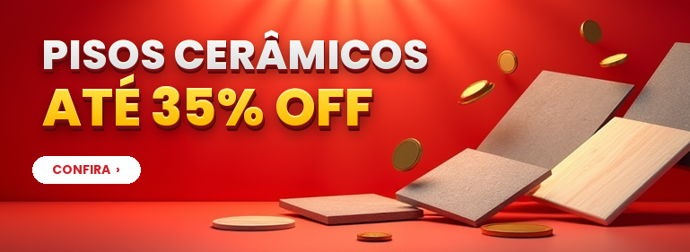 Pisos cerâmicos com até 35% de desconto na Casa Mattos