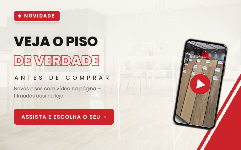Novos pisos com vídeo na página, filmados na loja