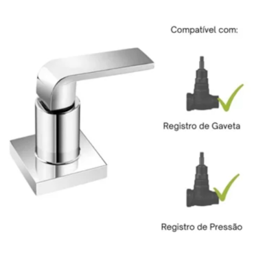 Acabamento de Registro Base de Gaveta Goa Slim 3/4 Cromado