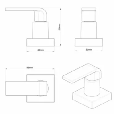 Acabamento de Registro Base de Gaveta Goa Slim 3/4 Cromado