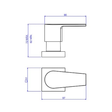 Acabamento para Registro de Pressão Deca 1/2", 3/4" Level