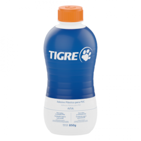 Adesivo PVC Frasco Azul Tigre 850g