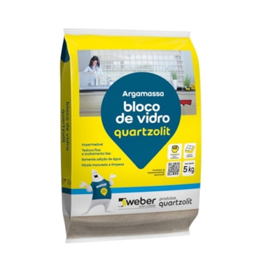 Argamassa Bloco de Vidro Quartzolit 5KG Argamassa Bloco de Vidro Quartzolit 5KG