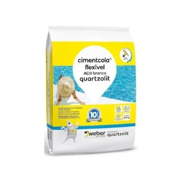 Argamassa Flexível Quartzolit ACIII Branca 20kg Argamassa Flexível Quartzolit ACIII Branca 20kg