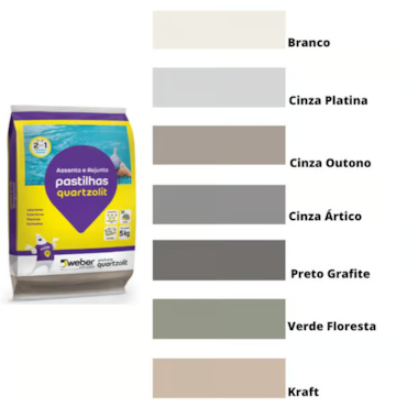 Argamassa para Pastilha Interno e Externo Cinza Ártico 5kg