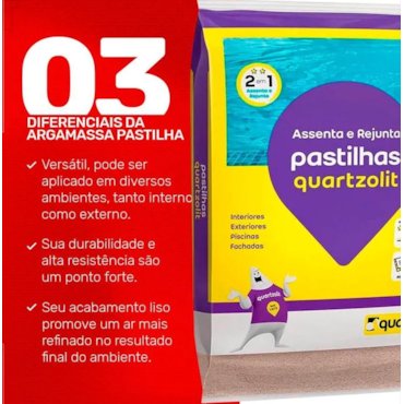 Argamassa para Pastilha Interno e Externo Cinza Ártico 5kg