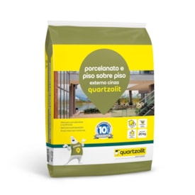 Argamassa Quartzolit para Porcelanado e Piso Sobre Piso Externo 20kg Cinza