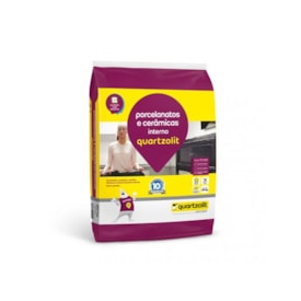 Argamassa Quartzolit Porcelanato e Piso Interno Cinza 20kg