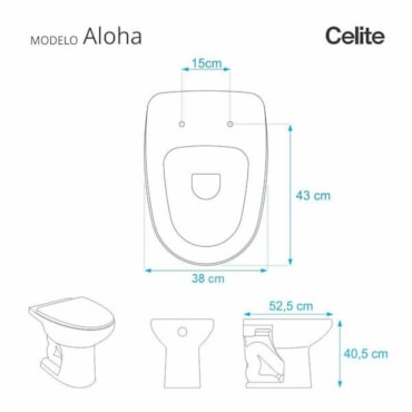 Assento Celite Aloha Up PP Plus Branco