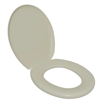 Assento Sanitário Astra Oval Almofadado Bege 5
