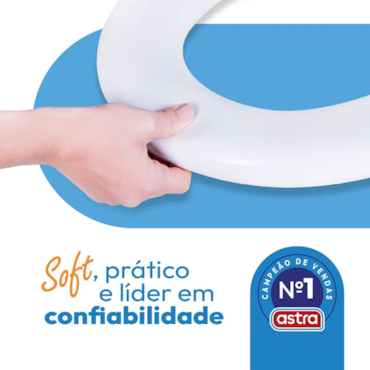 Assento Sanitário Astra Oval Anatômico Soft Branco