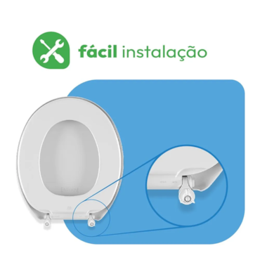 Assento Sanitário Astra Oval Anatômico Soft Branco