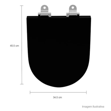 Assento Sanitário em Poliéster Slow Close com Microban Ébano Fosco