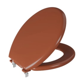 Assento Sanitário Oval Almofadado Astra Caramelo 1