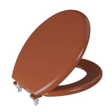 Assento Sanitário Oval Almofadado Astra Caramelo 1