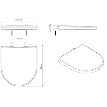 Assento Sanitário Smart Termofixo Original Soft Close Beige