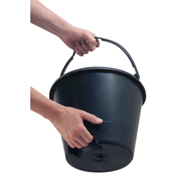 Balde Cortag Plástico Preto 12L