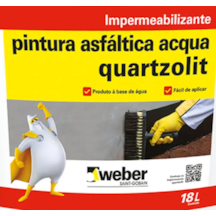 Balde de Pintura Asfáltica Acqua 18L Quartzolit