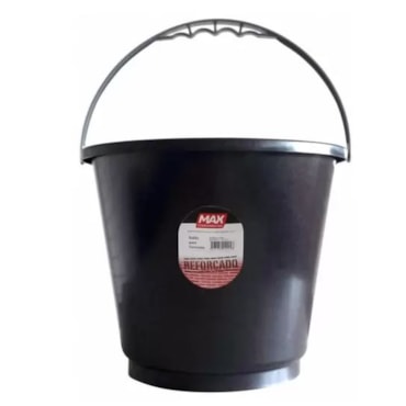 Balde de Plástico Max para Obra Preto 12L