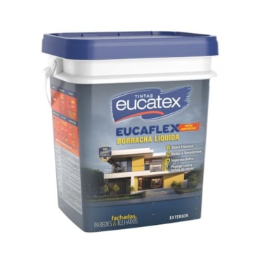 Balde Tinta Eucaflex Borracha Líquida Branco 20kg
