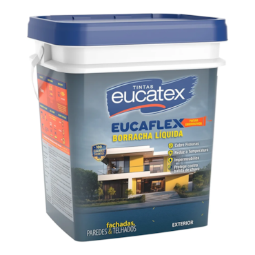 Balde Tinta Eucaflex Borracha Líquida Chromium Fosco 20Kg