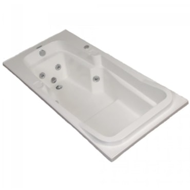 Banheira Ouro Fino Gold Cristal com Hidromassagem 150x80cm Branca