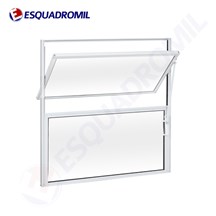 Basculante Branco de Alumínio c/ 2 Vidros Esquadromil 40x60cm