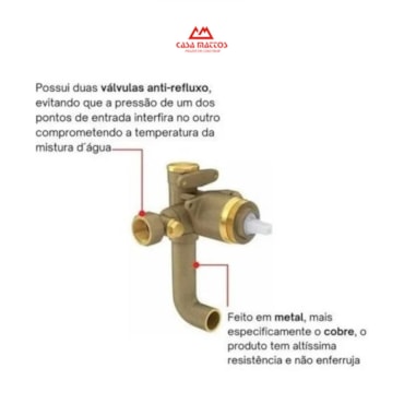 Base Misturador para Ducha Higiênica Monocomando Deca 4984000