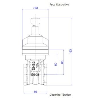 Base Registro de Gaveta Deca Bruto 1.1/4”