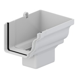 Bocal Retangular Aquapluv Style Direita Branco