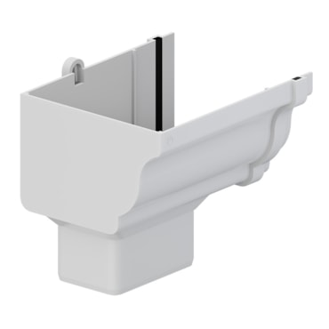 Bocal Retangular Aquapluv Style Esquerda Branco