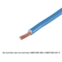 Cabo Azul de Energia em PVC/Cobre Flex Sil Neutro Rolo 4mm com 100m 750V