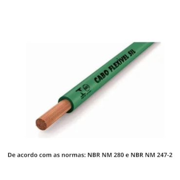 Cabo Verde de Energia em PVC/Cobre Flex Sil Fio Terra Rolo 2,5mm com 100m 750V