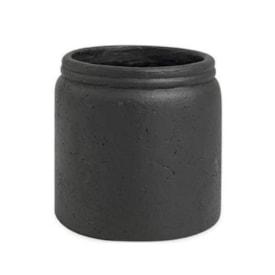 Cachepot Mart 13470 em Cimento Preto 14cm