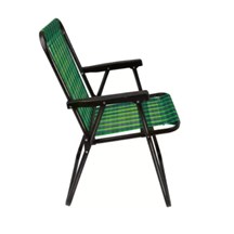 Cadeira de Aço Oliva Alta Verde Xadrez Mor