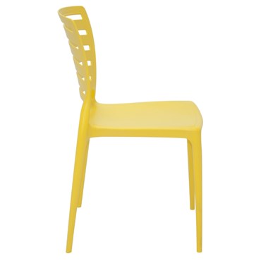 Cadeira Tramontina em Polipropileno Amarelo Sofia Vazada