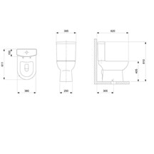 Caixa Acoplada para Vaso Sanitário Ecoflush Smart Pergamon 3/6L