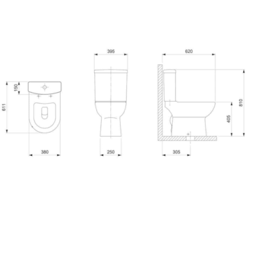 Caixa Acoplada para Vaso Sanitário Ecoflush Smart Pergamon 3/6L