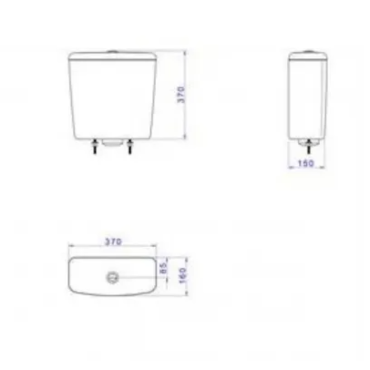 Caixa Acoplada para Vaso Sanitário EcoFlush TP Calipso Branca 3/6L Caixa Acoplada para Vaso Sanitário EcoFlush TP Calipso Branca 3/6L