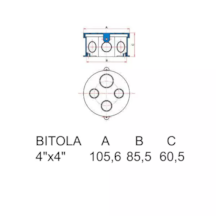 Caixa de Luz Octagonal TigreFlex Laranja 4x4