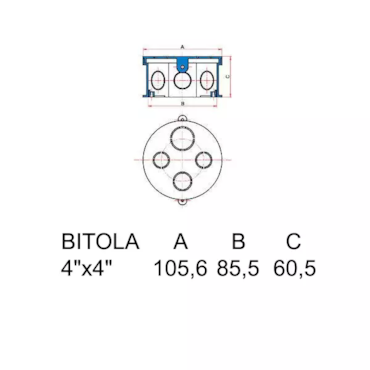 Caixa de Luz Octagonal TigreFlex Laranja 4x4