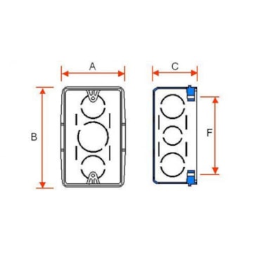 Caixa de Luz Tigreflex Amarela Tigre 4x2