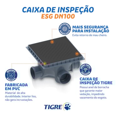 Caixa Multipla de Inspeção Tigre com Tampa