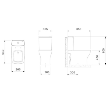 Caixa para Vaso Acoplado Ecoflush 3/6 litros Boss Onix