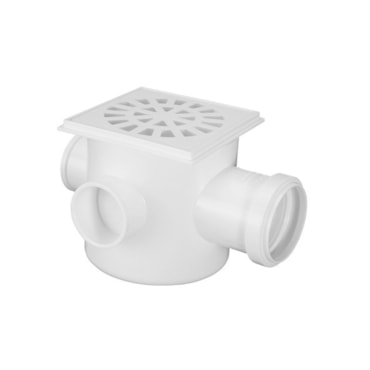 Caixa Sifonada Grelha Quadrada 100x100x50mm Krona Caixa Sifonada Grelha Quadrada 100x100x50mm Krona