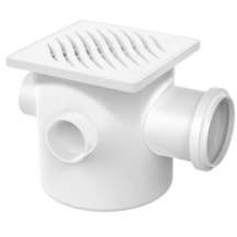 Caixa Sifonada Tigre Porta Grelha Quadrado Branco 100x100x50