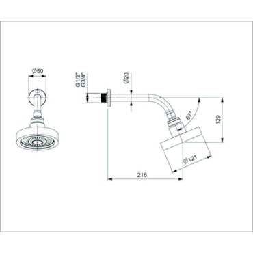 Chuveiro Celite Master Redondo Alto Limpante Cromado 120mm